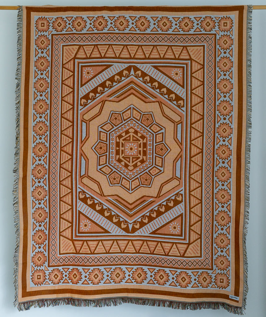 Hanging product image of cotton throw