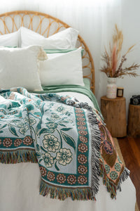 The Florence Throw - Sea Green