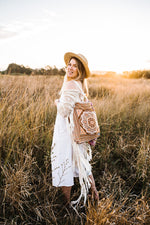 Load image into Gallery viewer, Girl in grass field wearing orange sofia bag
